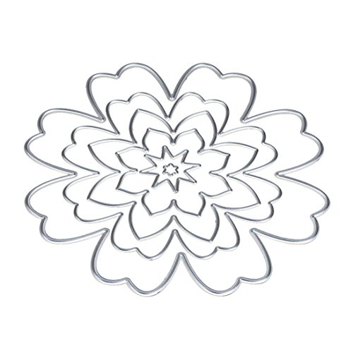 VENMO Blume Herz Metall Schneiden stirbt Schablonen DIY Scrapbooking Prägepapier Karten Album Tagebuch Schablone (A)