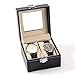 Produktbild Jsfnngdv Uhr Organisieren von Display Box PU Leder Home Schmuck Storge Box (Color : Black)