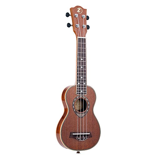 ammoon 21in Ukelele Soprano Sapele 42mm Ukelele Regalo Delgado Diseño Ukelele Hawaiano