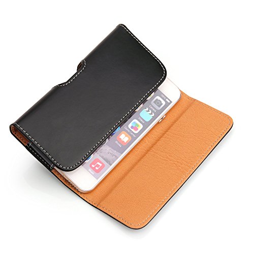 C-Super Mall-UK Einfach Mode Sport Hüfttasche Bauchtasche Beuteltasche Taille Taschen,PU-Leder Handy-Beutel Hüfttasche hülle mit Riemenverbinder für iPhone 6S 5/5S/SE und andere Telefon unter 4,7 „(schwarz) - 4