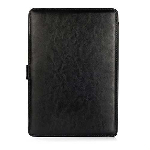 Se7enline® (2 in 1) Macbook 13 Zoll PU Leder Schutzhülle mit Glatt Weich Berühren PU Leder Sleeve Tasche Hülle für 2016+ Macbook 13 Zoll Neu-Pro mit/ohne Mutil-Touch Bar Modell A1706/A1708 + Klar TPU DE Design (QWERTZ) Tastatur Schutzhülle – Schwarz/Black - 4