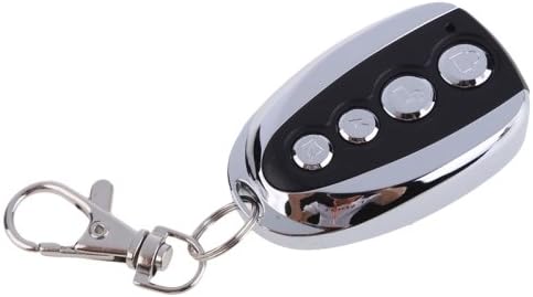 433MHz 12V Metal 4 Keys Duplicator Remote Control (Black + Silver)