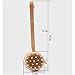 Body Back Brush - LEORX Detachable Massage Natural Bristle Shower Bath Body Brush with Bent Handle