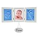 Fuloon Baby Double Print Frame Classic flant First Year Print Frame A Gift Ideal for a Range of Celebrations Including Christmas, Christenings, Baby Showers and Birthdays for the Family (White)