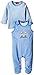 SALT AND PEPPER Baby Boys NB Playsuit On Tour uni Nicki Plain Crew Neck Long Sleeve Footies, Blue (soft Blue 430), 0-3 Months (Manufacturer size: 50)
