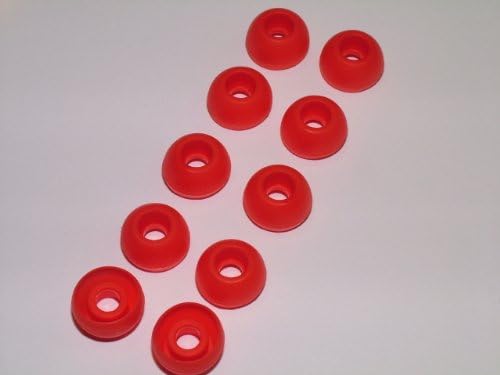 12 PACK Replacement Medium Earphone Ear Silicone Gel Tips For Apple Headphones iPod iPad in ear Earbuds - (RED) From TJB
