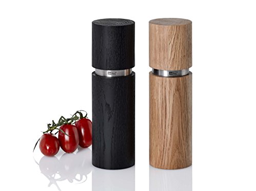 Set Pfeffer- und Salzmühle TEXTURA GRANDE, Ceramic Mahlwerk CeraCut®, Holz, sandgestrahlt/Edelstahl, D: 5,9 cm, H: 20 cm - 2