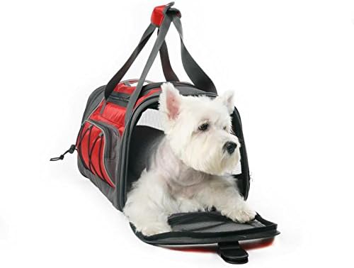 Pet Travel Carrier/ Soft Sided with,Convenient Side Pockets Perfect Handbag, Portable Soft-sided Bags for Dogs Cats and Other Animals (48X29X30cm,L*W*H)