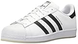 adidas turnschuhe kinder gebraucht Zehenkappe aus Gummi adidas Unisex-Erwachsene Superstar Low-Top, Mehrfarbig (White 001), 42 2/3 EU