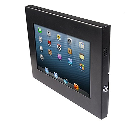 Maclean MC-610 Tablet-Schutzgehäuse Schloss Wandhalterug Halterung Diebstahlschutz Samsung TAB 1 2 3 mit Verschlussschnalle für 10 Zoll Tablet schwarz - 3