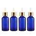 Produktbild 12er 30 ml 1 oz Leer Blau Matt Pipettenflaschen mit Gold Kreis inkl. Pipetten/Pipettenflasche/glasflasche mit Pipette/Glaspipette//Tropfpipette/Tropfpipetten
