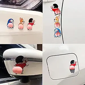 EKNOOR Jewellery Assorted Cartoon Shape Car Door Anti-Collision Rubber Strip Cute Sticker Door Opening Anti-Scratch Wipe Protector (3 Piece)