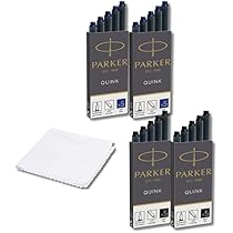 Inktpatroon Parker Quink blauwzwart blister à 10 stuks Inktpatroon Parker Quink blauwzwart blister à 10 stuks