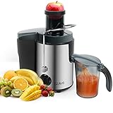 🍹【Modos de Doble Velocidad para Frutas y Verduras 】-- "Ⅰ" baja velocidad, 10600r/min, para frutas blandas como naranjas, tomates y otros; "Ⅱ" alta velocidad, 12900 r/min, para frutas duras como zanahoria, apio, remolacha, col rizada y otras.
