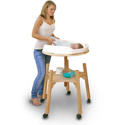 Preisvergleich Produktbild babytwist weiß lackiert inkl. Wickelauflage und Rollen