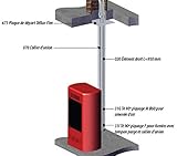 Kit intérieur pour raccordement vertical avant tubage d'un Poêle à granulés étanches 80/125 - Laqué noir mat anti-rayure