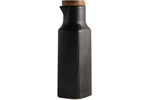 Onepine 300ml Distributeur d'huile d'olive, Bouteille pour Huile et vinaigre, Distributeur de condiment liquide en céramique