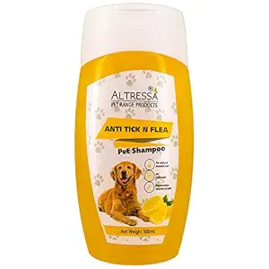 Altressa Anti Tick n Flea Pet Shampoo for Shiny Smooth Hair, pH Balanced, 300 ml