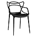 Produktbild Satz von 4 Esszimmerstühle Kartell Philippe Starck inspiriert Masters Stühle stapelbar (schwarz)
