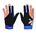 Produktbild Nuofake Handschuhe Snooker Cue Sporthandschuhe - Rechts- oder Linkshänder, 1- bis 3-Finger-Display-Billard-Schießhandschuhe (Color : Blue, Size : M)