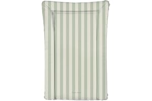 Changing Mat by Mama Shack - Baby Changing Mat with Wedge Design - Waterproof - Fits Most Baby Changing Tables - 73 x 46 cm (Candy Stripe Sage)