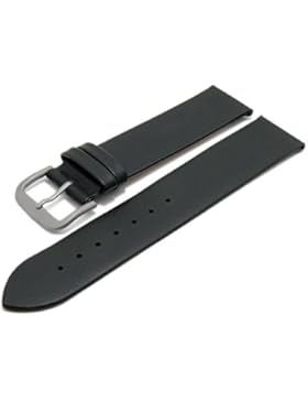 Meyhofer Uhrenarmband XS Rouen 18mm schwarz Kalb-Nappaleder Titanschließe glatt MyCrklb539/18mm/schwarz/oN