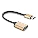 Produktbild USB-C OTG Kabel ,Lively Life USB-C (Typ C) auf Standard USB 3.0 A Buchse Adapter Konverter für Google Nexus 6P/5 x/Chromebook/Pixel, OnePlus 2/3, Lumia 950 x/L950/N1 | Tastatur Maus Memory Stick Flash Drive(Golden,22CM High Speed USB Host)