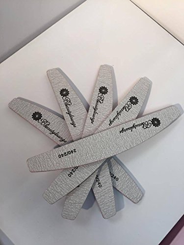 Bbeautylounge Durable Grit Nail Files - 5 File Pack (240/240 Grit)