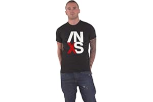 ROCK OFF OFFICIALLY LICENSED PRODUCTS INXS Camiseta US Tour Nue oficial, unisex, color negro