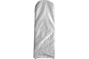 EasyByMall Copertura Scaletto, Copertura per Scala Pieghevole All'aperto, custodia protettiva impermeabile antipolvere traspirante per scale a gradini, tessuto Oxford 210D, 50 x 195 x 6,5 cm (argento)