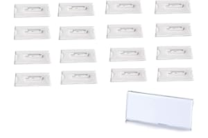 WANFOOU 16 Pcs Chapa Identificativa Trabajo,Placas identificativas 30 x 70 mm,Porta nombres, para Camisas y Uniformes