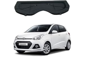 TCC Parcel Shelf Direct Car Parcel Shelf - Compatible with Hyundai i10 MK2 (2014-2018) | Sturdy Boot Cover with Clips and Cord for Extra Storage | Space Saving Car Accessories | Black