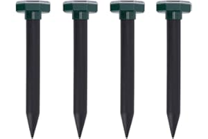 XIAXIA 4X Repelente de Ratones,Solar Ultrasónico,Ahuyentador de Topos Solar, Impermeable IP65,Repelente de Topo para Jardines,Céspedes,Roedores,Serpientes, Hormigas,Topillos