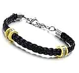Lafeil Edelstahl Armbänder Herren Armreifen Herren Edelstahl Armband Schwarz Geflochten Herren Seil Armreifen Für Herren Punk Gothic