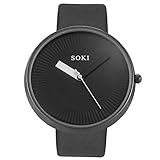 YEARNLY SOKI mode einfache damenuhr s-3004 ledergürtel analog quarz runde uhr