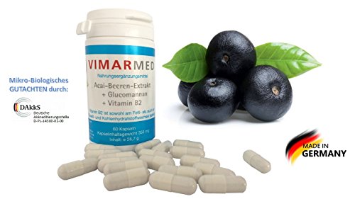Preisvergleich Produktbild VIMARMED Acai-Beeren-Extrakt + Glucomannan + Vitamin B2