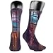 Produktbild deyhfef Men & Women Classics Crew Socks Starry Sky Galaxy Out of Window Thick Warm Cotton Crew Winter Socks Personalized Gift Socks