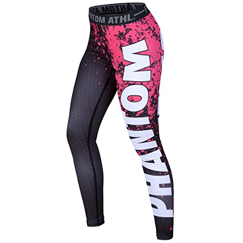 Phantom Athletics Women Compresión Leggings Splatter - Black/Rosa de Large