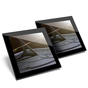 Awesome Set of 2 x Glass Coasters - Ancient Sundial Time Clock Glossy Quality Coasters/Tabletop Protection for Any Table Type #24482