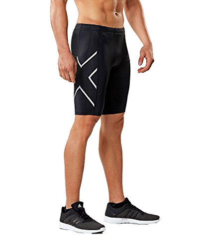 2XU MA3851b Pantalón Corto, Hombre, Gris, XS