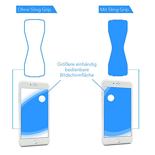 EAZY CASE Premium Finger-Halterung fÃ¼r Apple Smartphone 7 Plus, Samsung Galaxy S7 Edge, Sony Xperia X und mehr - Smartphone Halter fÃ¼r verbesserte Einhandbedienung in Schwarz