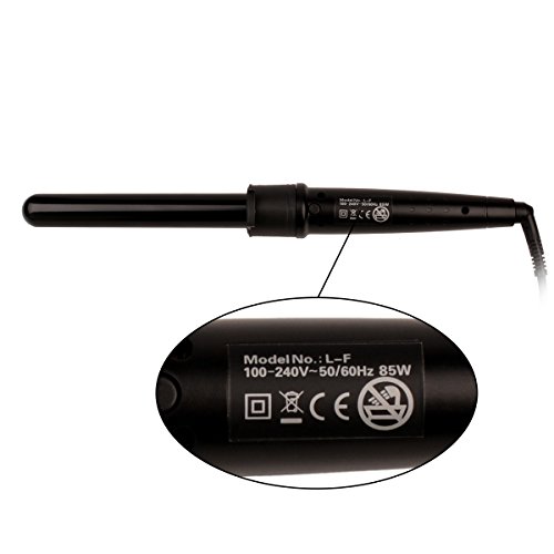 CkeyiN ®5 in 1 Austauschbare Professional LCD Display Lockenwickler + Hitzeschutzhandschuh (schwarz) - 7