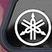 Price comparison product image 2x Yamaha Logo Sticker Decal Aufkleber 10cm Bike Car Auto JDM Racing Tuning Dub VAG Bumper Dashboard Notebook Laptop