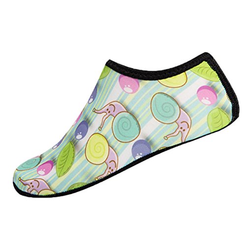 Preisvergleich Produktbild Strandschuhe Kinder Wasserschuhe, Sunday Jungen Mädchen Schwimmen Tauchen Socken Outdoor Wassersport Rutschfeste Schuhe Meer Aquaschuhe Surfschuhe Schwimmschuhe (Grün1, S (4-5T))