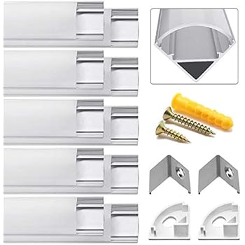 Profilé Aluminium LED, Jirvyuk de 5 x 1 Mètre V- Shape Profilés en ...