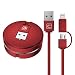 Produktbild iPhone Ladekabel, CAFELE 2 in 1 Lightning Micro USB Einziehbares Kabel Aufrollbar Datenkabel  für iPhone X,8,7,7,6,6s, 6s, Plus, iPad,Android Handys - 3FT (Rot)