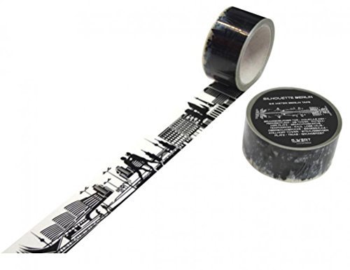 Preisvergleich Produktbild Klebeband / Tapeband / Paketband: Berliner Skyline, Berlin Silhouette, 66 Meter