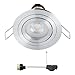 Produktbild LED Einbaustrahler Coblux | Einbauleuchten / Deckenstrahler / Einbauspots / Einbaulampen / Downlight / Deckenspots / Deckeneinbauleuchten | 5W / Dimmbar / Schwenkbar / Flach / 230V / IP20 / Warmweiß