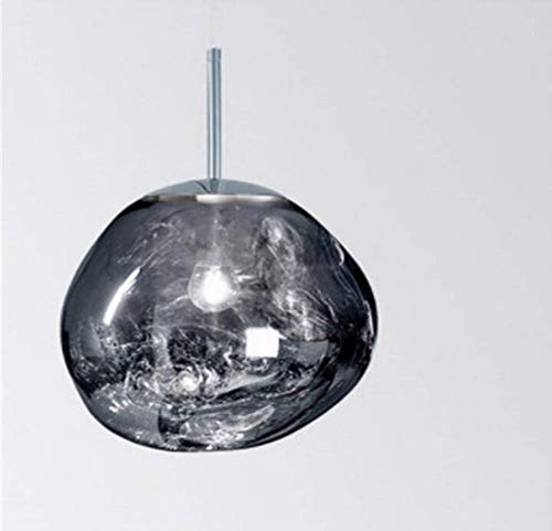 Glass Lava Luminaire Silver Gold Red Hanging Pendant Lamp for Living Room Deco Lighting Fixtures 20cm