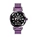 Produktbild fang FANS Bluetooth Smartwatch Damen Kompatibel mit iOS & Android Smartwatch - 1,04 Zoll-EKG-Anzeige/Milanis Edelstahl Den Menstruationszyklus intelligent vorhersagen (Purple)